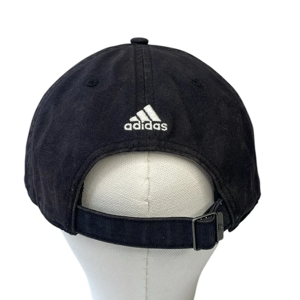 Adidas AeroReady 100% cotton‎ black baseball hat cap. Adjustable slide back.